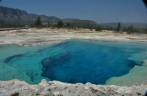 Sapphire Pool, na área da Grand Prismatic, no Yellowstone National Park, em Wyoming, nos Estados Unidos
